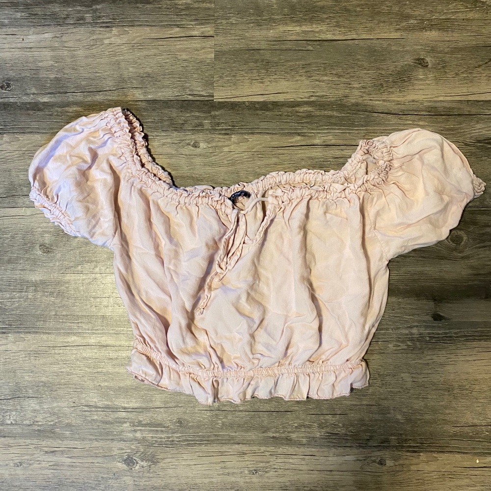 Brandy Melville Pink Off the Shoulder Top